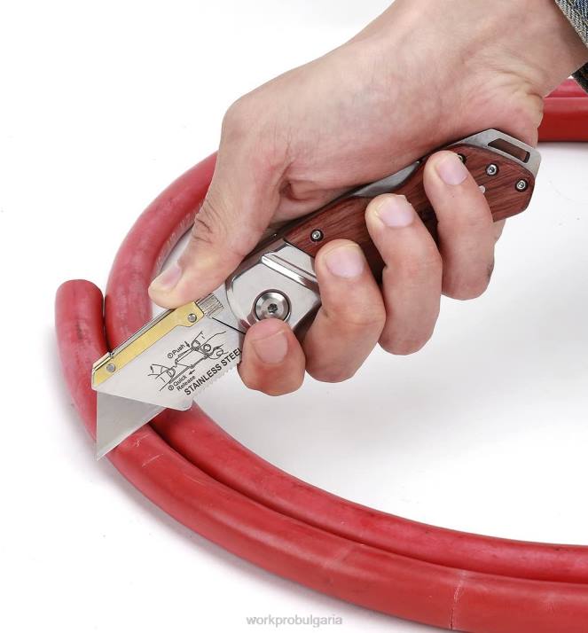 сгъваем служебен нож дръжка за дърво тежка резачка L4XH39 morden WORKPRO инструмент