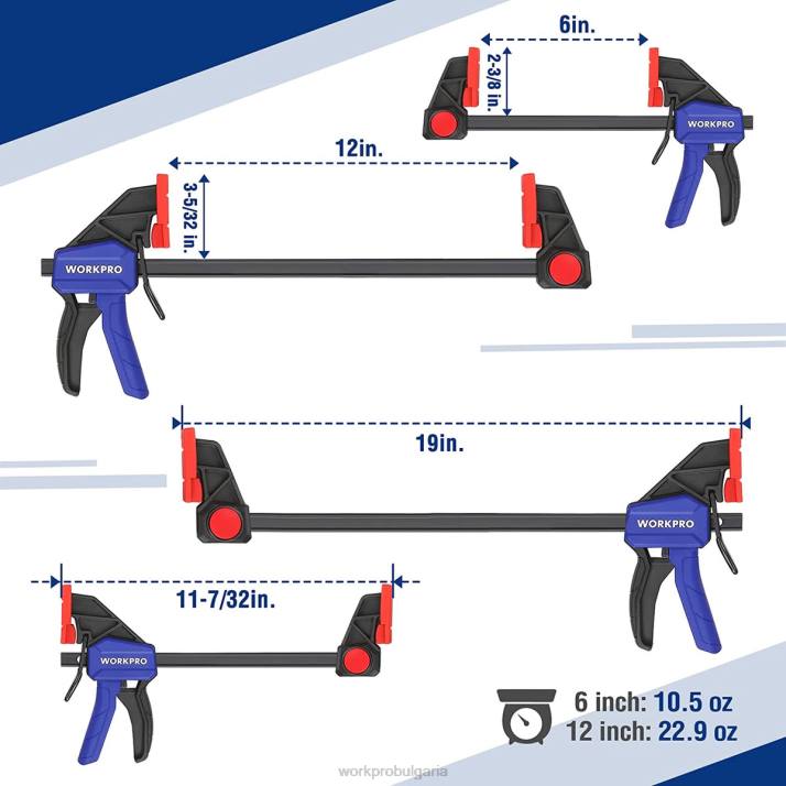 скоби за дървообработване, 150/300lbs кап L4XH121 нов WORKPRO инструмент