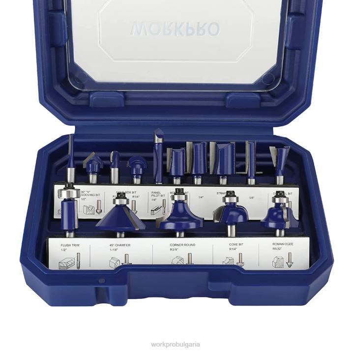 15 бр. комплект фрези, 1/4-инчови фрези от волфрамов карбид L4XH130 morden WORKPRO инструмент