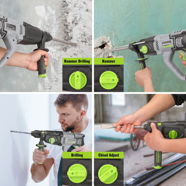 7,5 amp 1-1/4 инча премиум sds-plus перфоратор, олекотена версия с кабел L4XH178 полезен WORKPRO инструмент