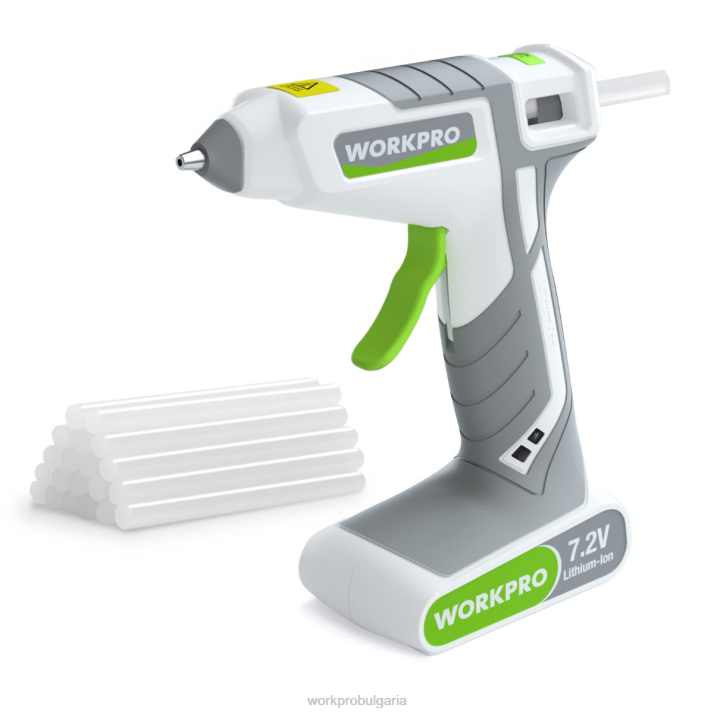 7.2v комплект безжични пистолети за горещо лепило L4XH164 розово/бяло WORKPRO инструмент