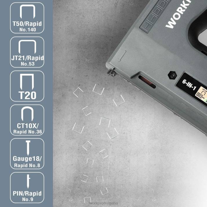 6 в 1 3.6v акумулаторен безжичен пистолет за телбод L4XH166 полезен WORKPRO инструмент