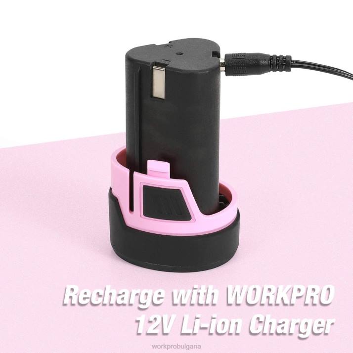 12v литиево-йонна резервна батерия за 12v акумулаторна бормашина L4XH223 розово WORKPRO инструмент